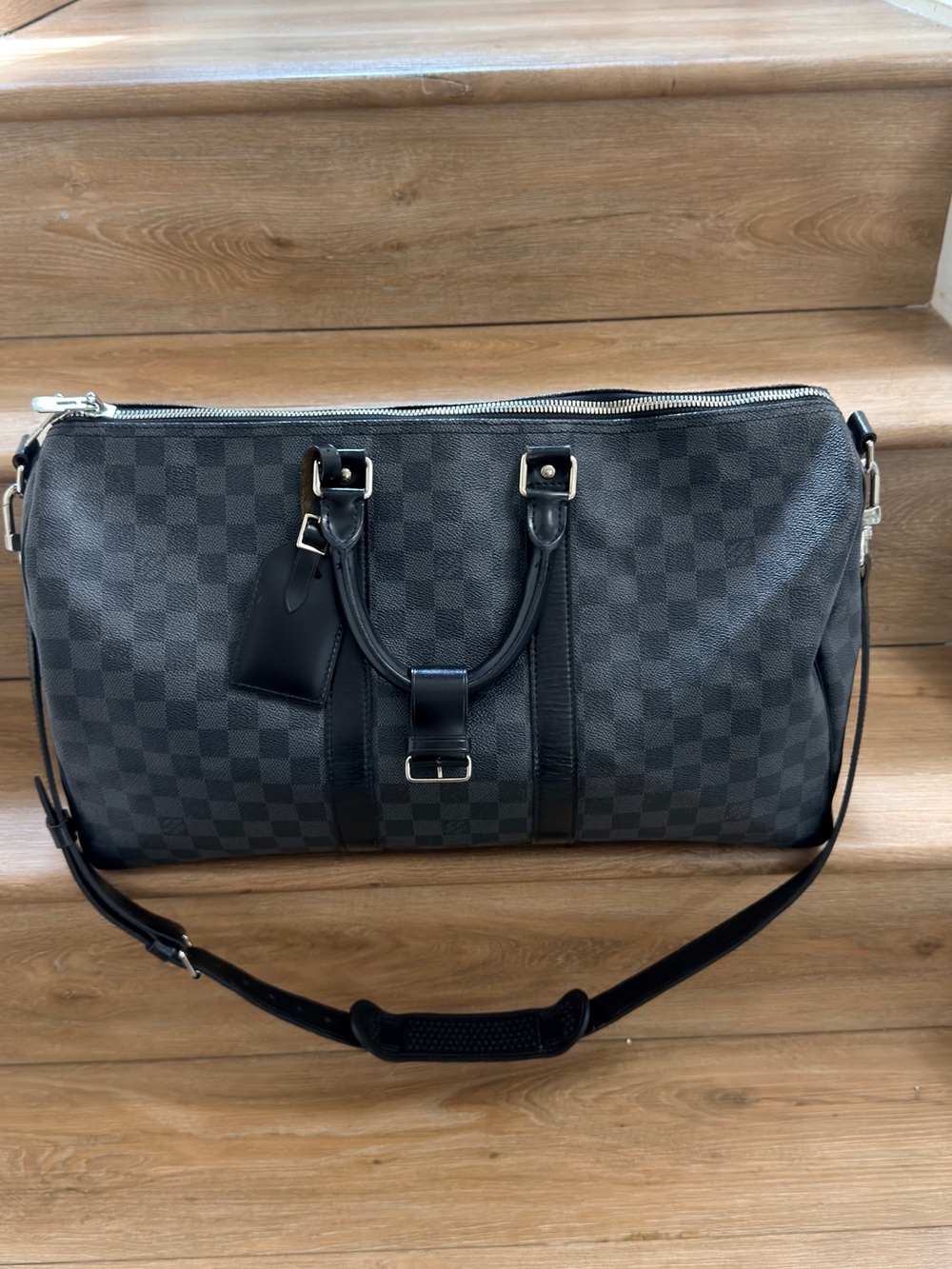 Louis Vuitton Keepall Bandoulière 45 in Graphite Damier
